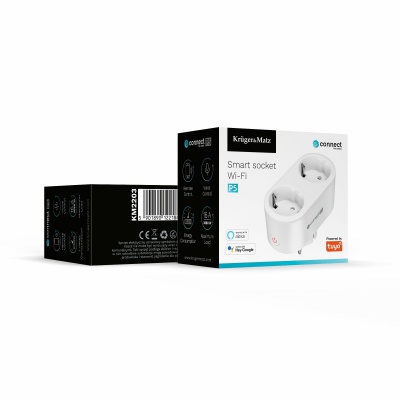Zásuvka dvojitá WiFi Connect P5 Tuya Kruger&Matz