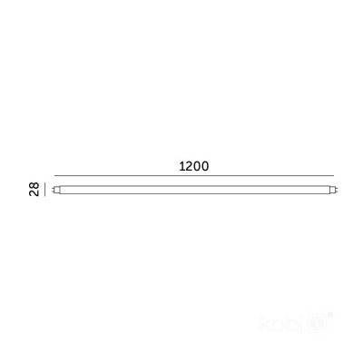 LED trubica T8 G2 18W 6500K 120cm sklenená KOBI PREMIUM