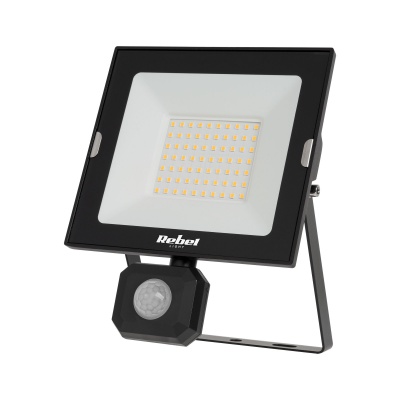 LED Reflektor 50W s detektorom pohybu 6500K Rebel