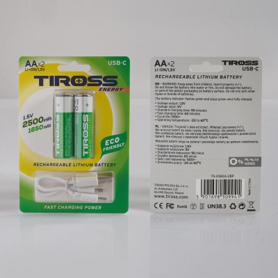 Akumulator AA Li-Ion 1650mAh 1,5V , USB-C