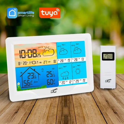 Meteostanica Smart s farebným displejom, biela TYUA LXSTP08BS