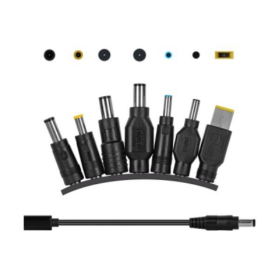 Univerzálny napájací adaptér 65W s PD, 7 koncoviek Univerzálny napájací adaptér 65W s PD, 7 koncoviek