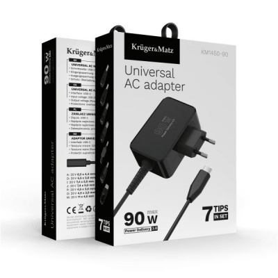 Univerzálny napájací adaptér 90W s PD, 7 koncoviek Univerzálny napájací adaptér 90W s PD, 7 koncoviek