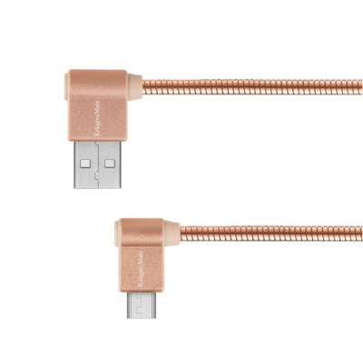 Kábel USB - USB typ C rohový 1m 3A Kruger&Matz Kábel USB - USB typ C rohový 1m 3A Kruger&Matz