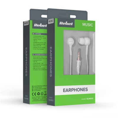 Slúchadlá do uší Rebel SN-613 biele Slúchadlá do uší Rebel SN-613 biele