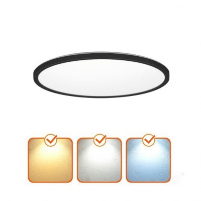 Stropné Led svietidlo NIVERA CIRCLE 12W 3CCT IP54 senzor čierne