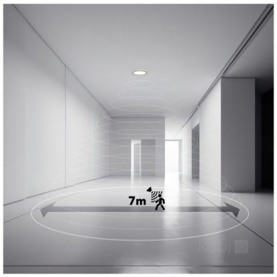 Stropné Led svietidlo NIVERA CIRCLE 12W 3CCT IP54 senzor čierne