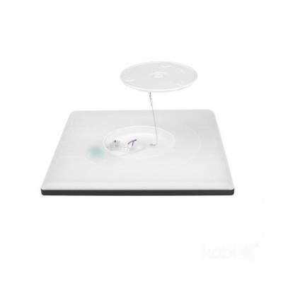 Stropné LED svietidlo NIVERA SQUARE 12W 3CCT IP54 senzor čierne