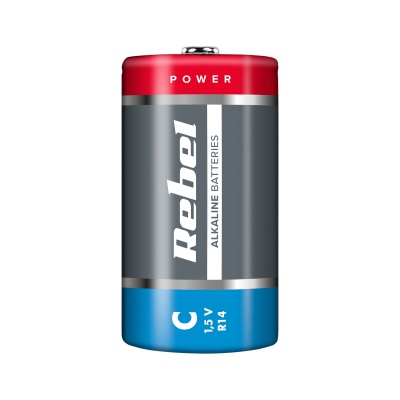 Batéria REBEL alkalická LR14 blister(2ks)