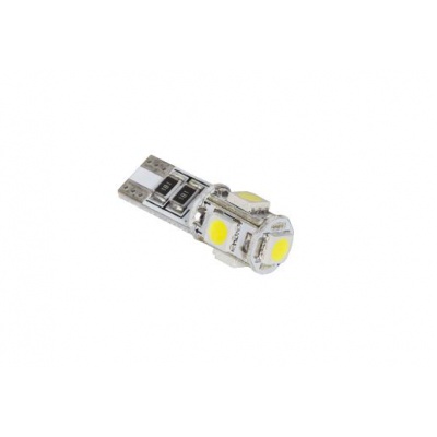 Autožiarovka LED (Canbus) T10 5xSMD5050,biela