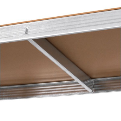 Kovový úložný regál 180x90x40 strieborný Rebel