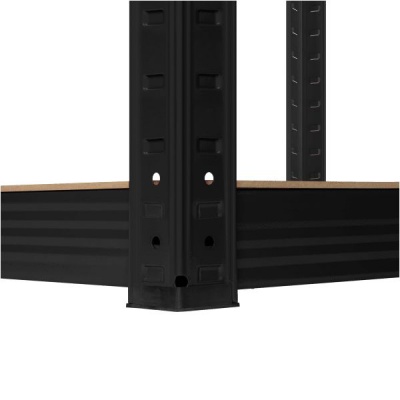 Kovový úložný regál 180x90x40 čierny Rebel