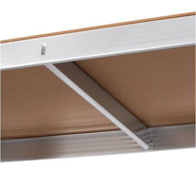 Kovový úložný regál 150x70x30 strieborný Rebel