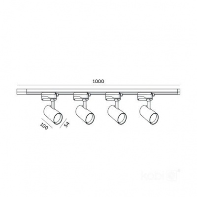 Svietidlo koľajnicové NEXTRACK GO 4xGU10 1m čierne