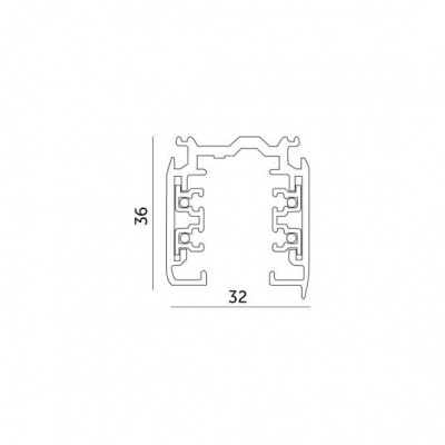 Lišta 3 vodičová 1m biela  NEXTRACK