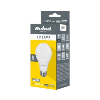 Žiarovka LED A65 16W E27 6500K 230V Rebel