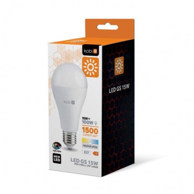 Žiarovka LED GS 15W E27 4000K 230V Kobi