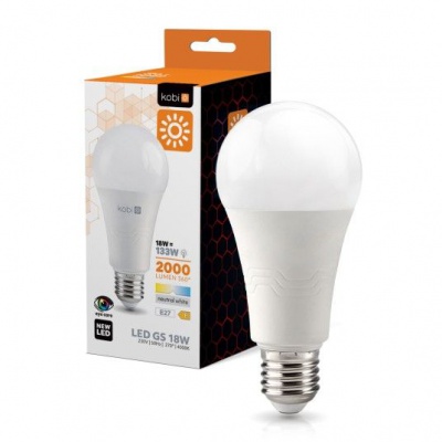 Žiarovka LED GS 18W E27 4000K 230V Kobi