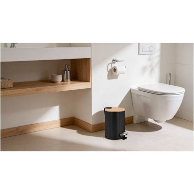 Odpadkový kôš do kúpeľne 3l čierny TEESA