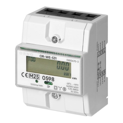 Elektromer OR-WE-531 3-fázový, LCD, MID, 80A, DIN ORNO