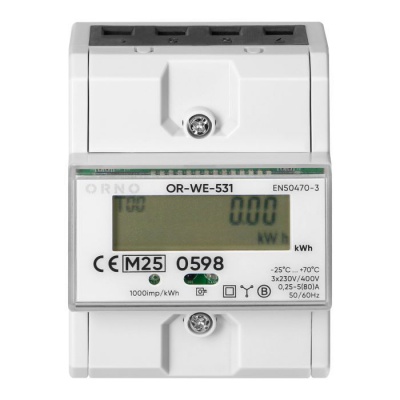 Elektromer OR-WE-531 3-fázový, LCD, MID, 80A, DIN ORNO