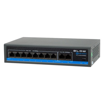 Switch BLOW BL-SW10-8P PoE 8 portov 10/100Mbps (8xPoE)