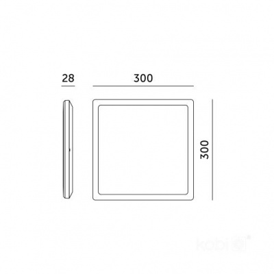 Stropné LED svietidlo NIVERA SQUARE 24W 3CCT IP54 Premium čierne