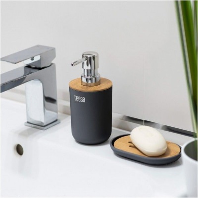 Sada kúpeľňových doplnkov (6 ks) čierna TEESA