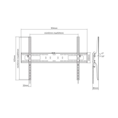 Držiak LCD TV 50" - 100" univerzálny čierny Kruger&Matz
