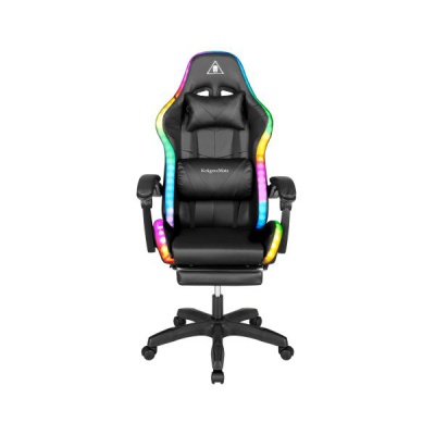 Herné masážne kreslo Warrior GX-150 Kruger&Matz čierne LED