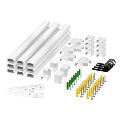 Lišty na káble set biely