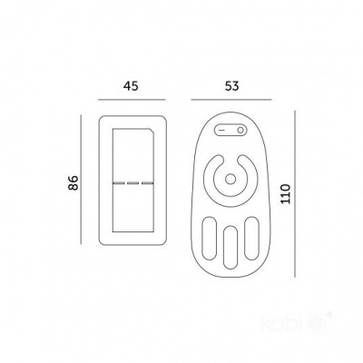 Diaľkové ovládanie k LED COB pásom 12-24V RF