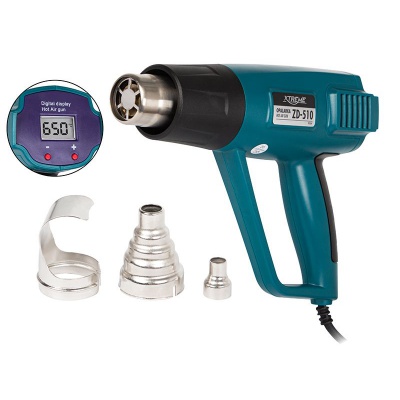 Elektrická teplovzdušná pištoľ 450W-1500W 300-650° LCD