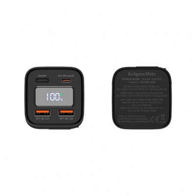 PowerBank Kruger&Matz 20000 mAh Li-ion 100W s funkciou QC a PD