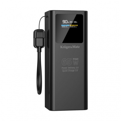 PowerBank Kruger&Matz 20000 mAh Li-ion 65W s funkciou QC a PD