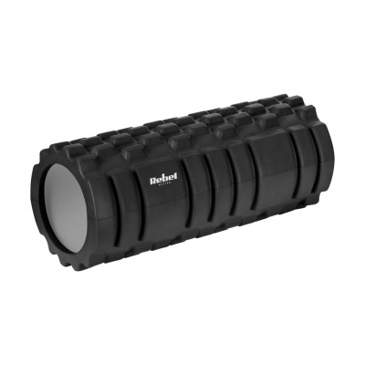 Valec na cvičenie s výstupkami na masáž 14x33cm, Black