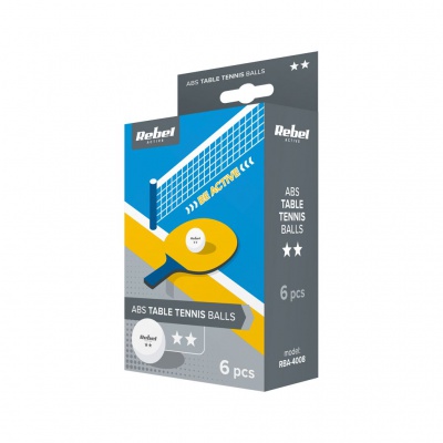 Sada loptičiek na stolný tenis * * , materiál ABS, 6 ks