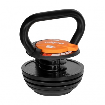 Nastaviteľný liatinový kettlebell 9kg | Nastavenie váhy 2,3-9 kg