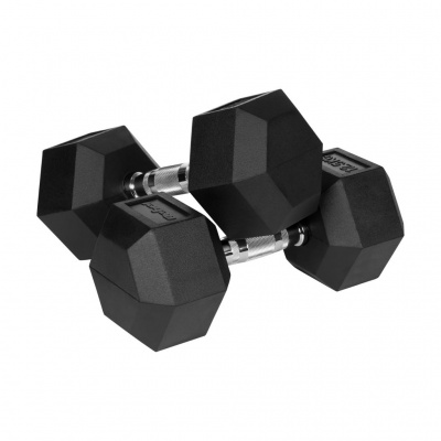 Liatinové HEX činky 2x12.5kg | Liatinový set pre domáci trénning