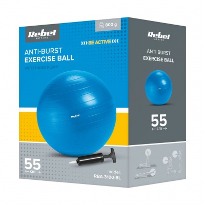 Rehabilitačná fitlopta s technológiou Anti-Burst, 55 cm