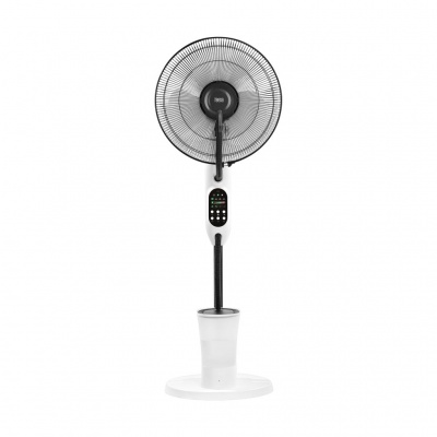 Stojaci ventilátor s funkciou hmly - biely