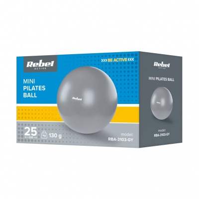 Mini rehabilitačná pilates lopta, 25cm, GRAY