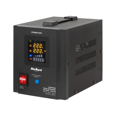Záložný zdroj  PROsinus-500 12V 230V 500VA/300W Rebel čierny
