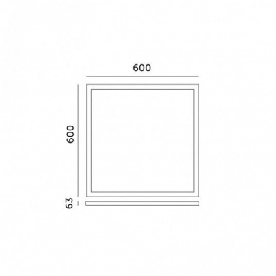 Rám pre LED panel NELIO2 60x60 63mm klik KOBI