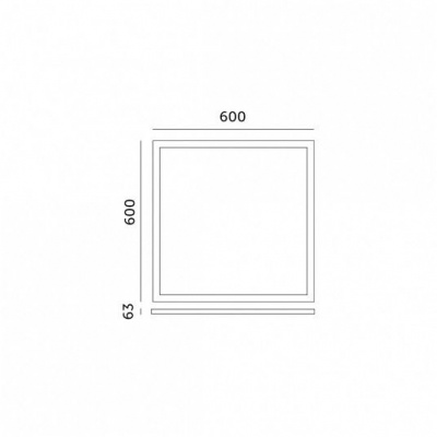 Rám pre LED panel NELIO2 60x60 63mm klik KOBI