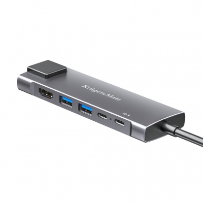 Adaptér (HUB) USB typu C na HDMI/2x USB3.0/2x USB typu C/RJ45