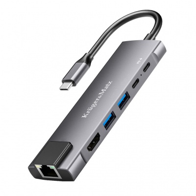 Adaptér (HUB) USB typu C na HDMI/2x USB3.0/2x USB typu C/RJ45