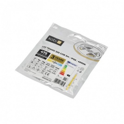 LED pás COB 4000K IP65 5m 12V 320 LED TRAMO