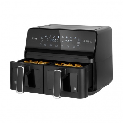 Teplovzdušná fritéza TEESA AIR FRYER DUAL POT XXL 8L 2700W