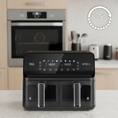 Teplovzdušná fritéza TEESA AIR FRYER DUAL POT XXL 8L 2700W